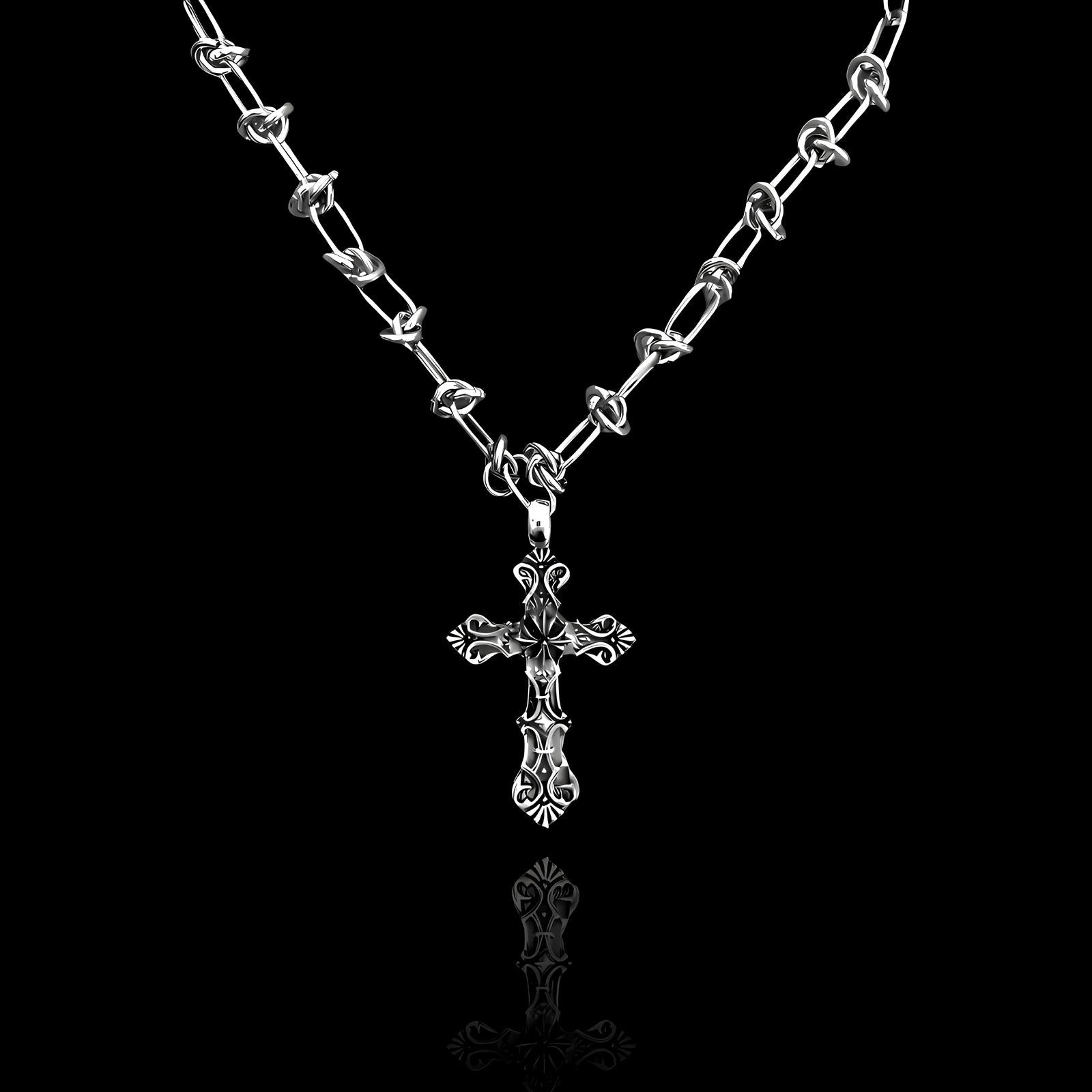 Barbed Cross Necklace