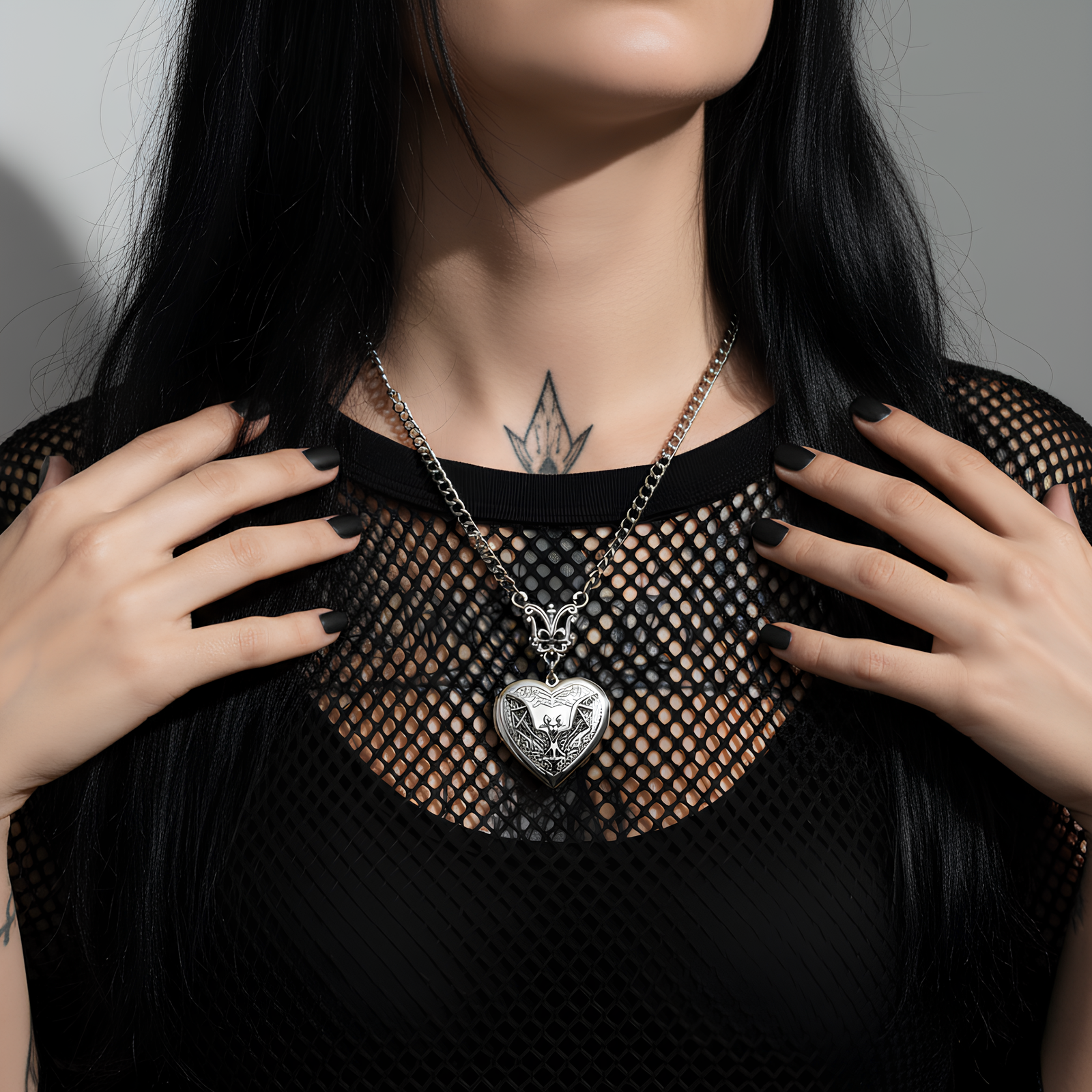 Bat Locket Necklace