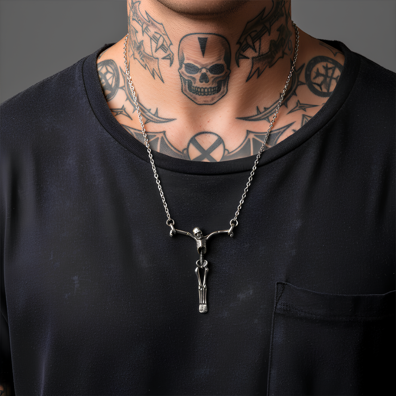 Hanging Skeleton Necklace