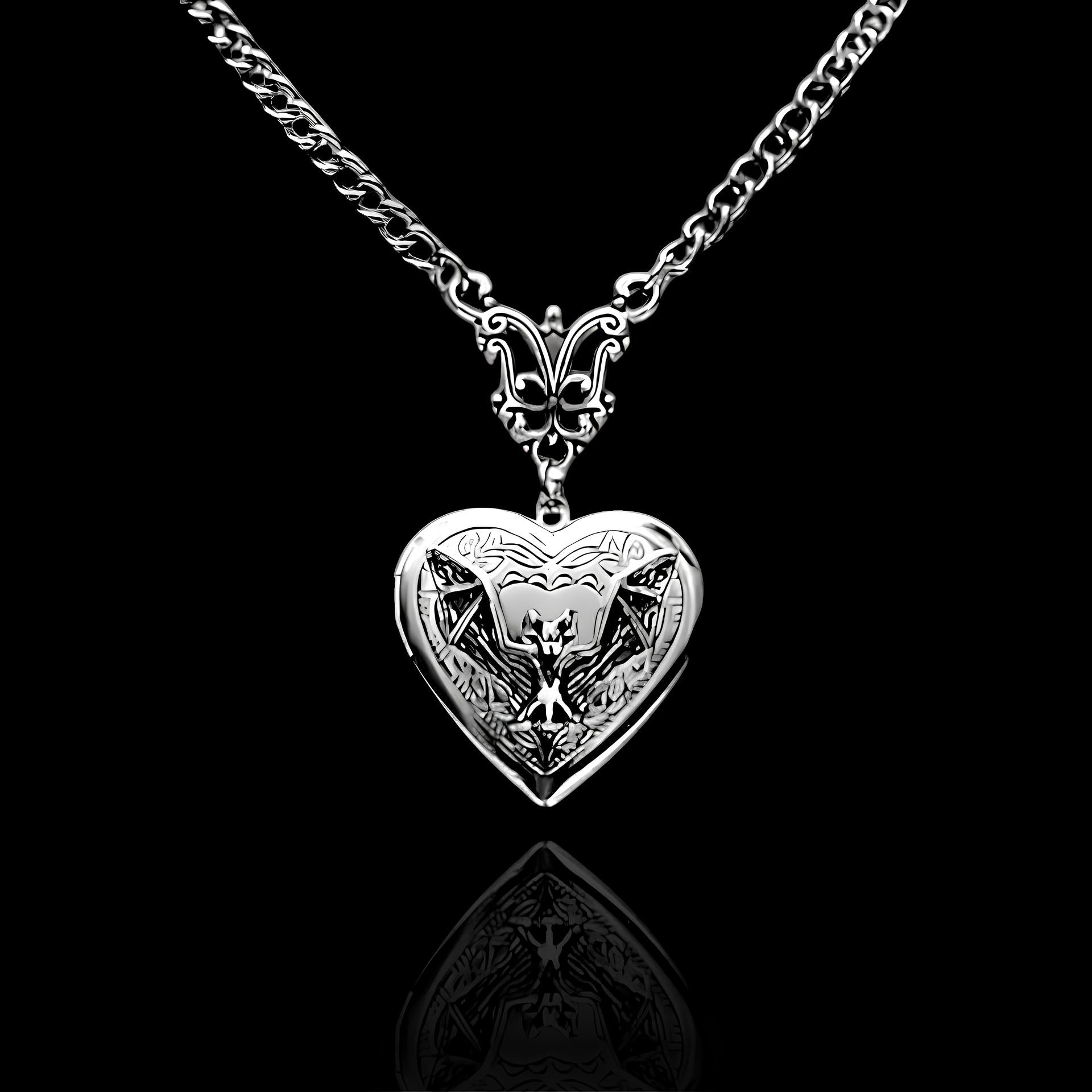 Bat Locket Necklace