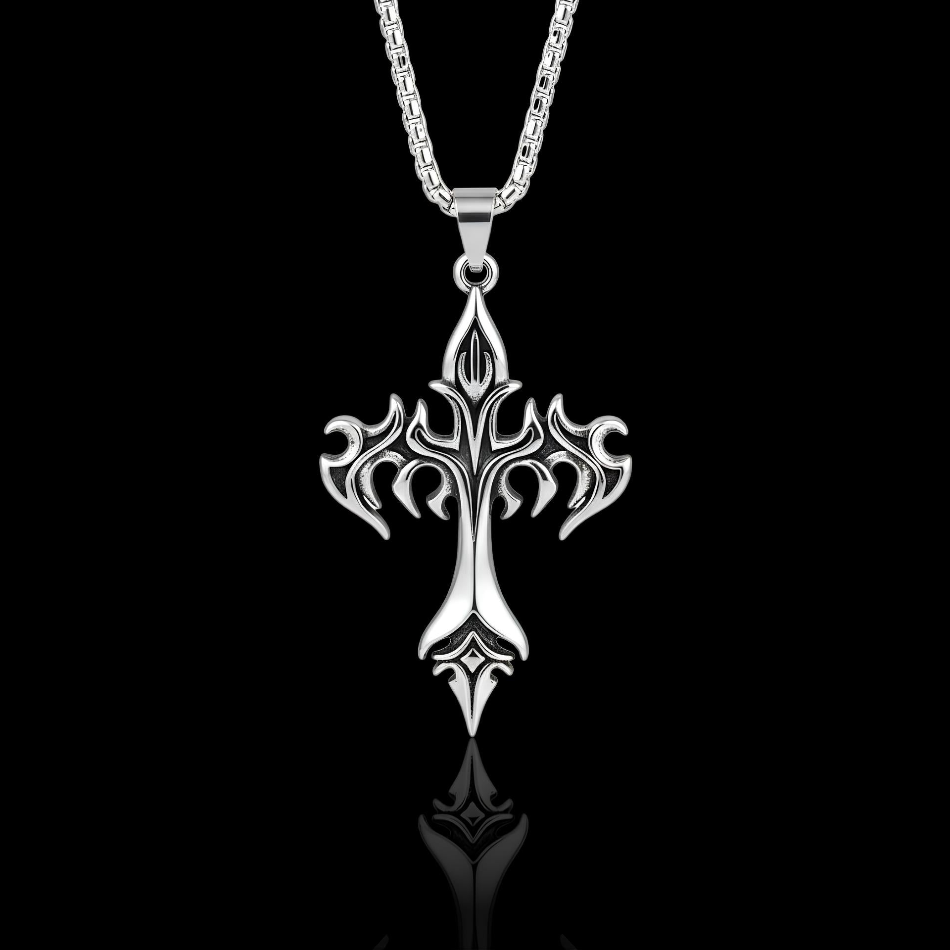 Scorched Cross Necklace
