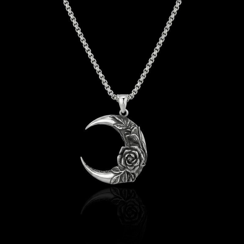 Rose Crescent Necklace