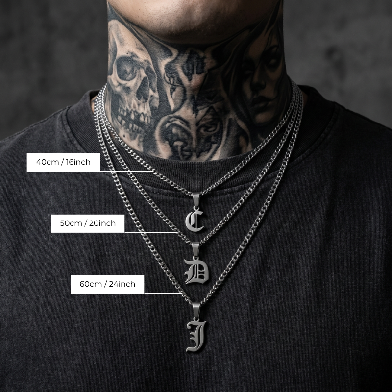 Gothic Letter Necklace
