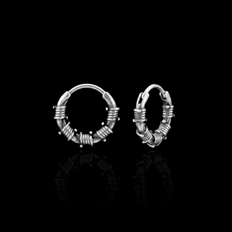 Barb Wire Hoop Earrings