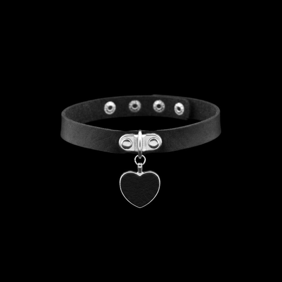 Black Heart Leash Choker