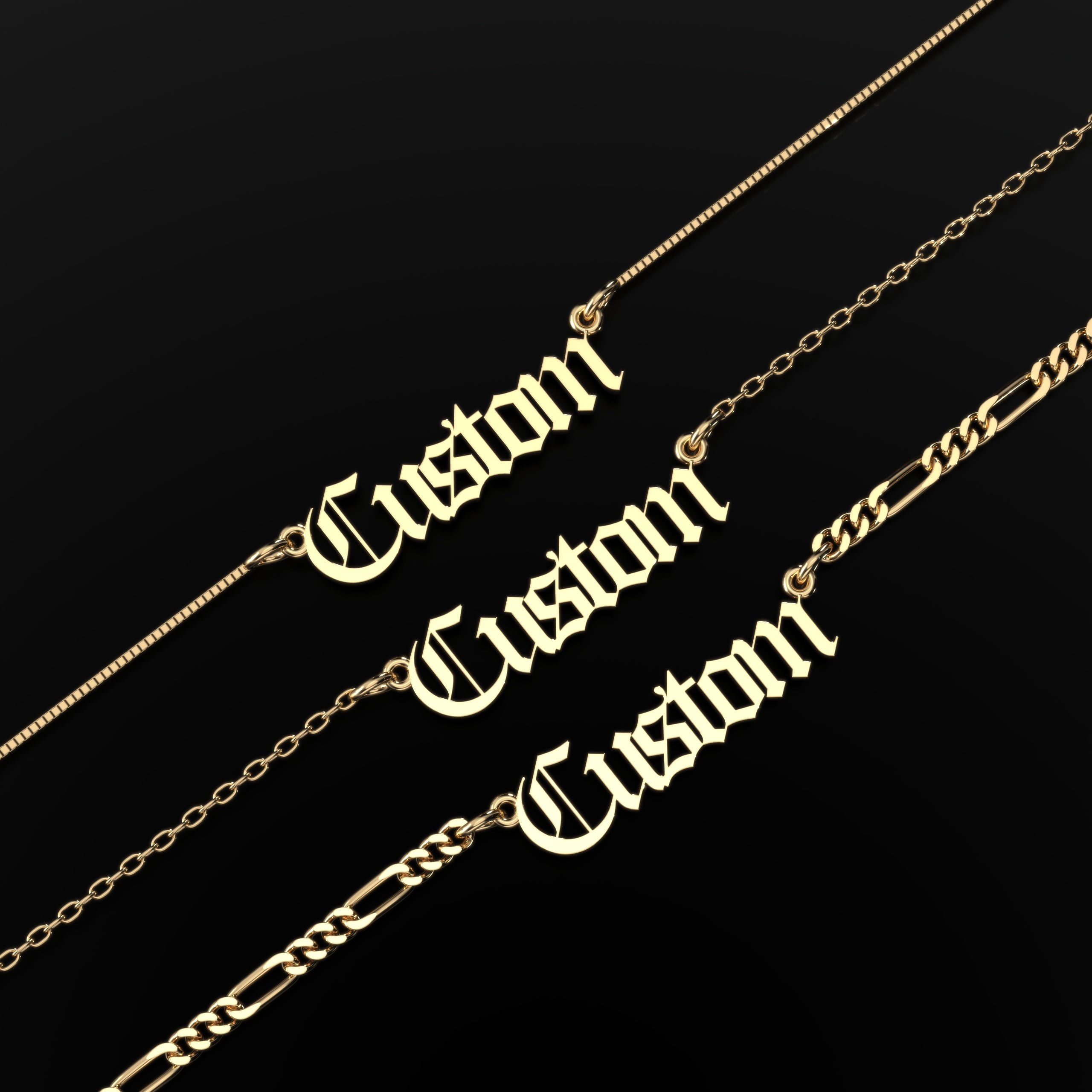 Old English Personalized Necklace