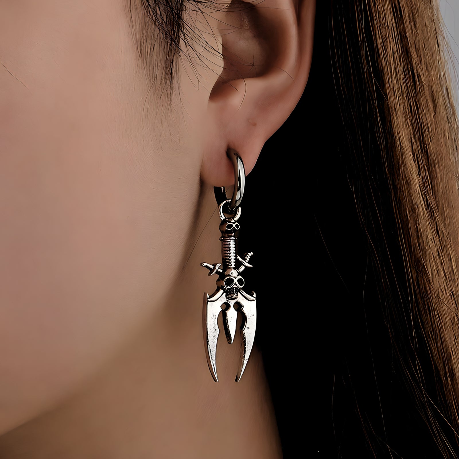 Gothic Dagger Drop Earrings