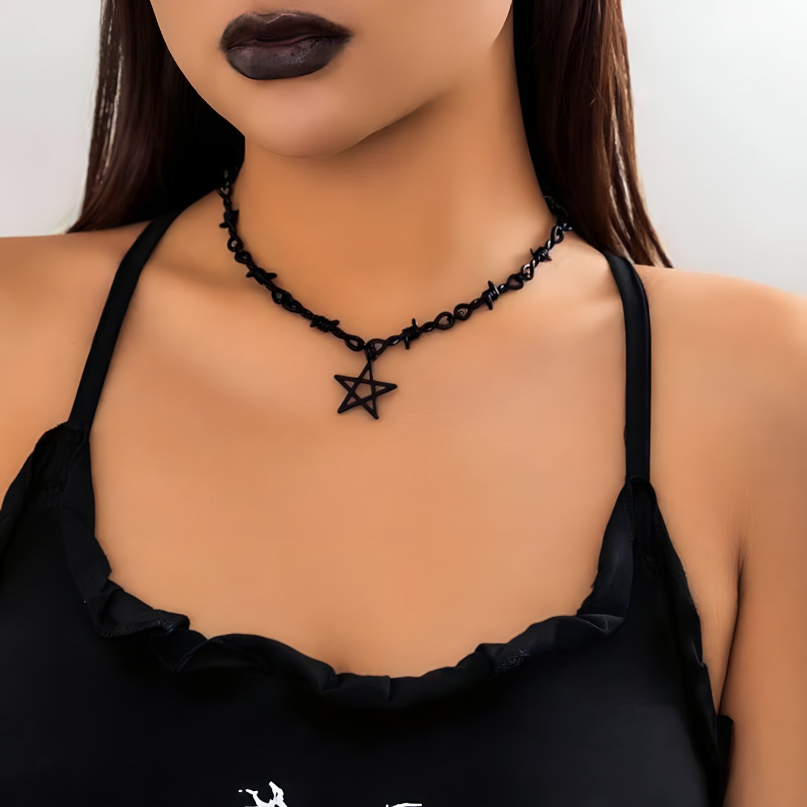 Barb Wire Star Necklace