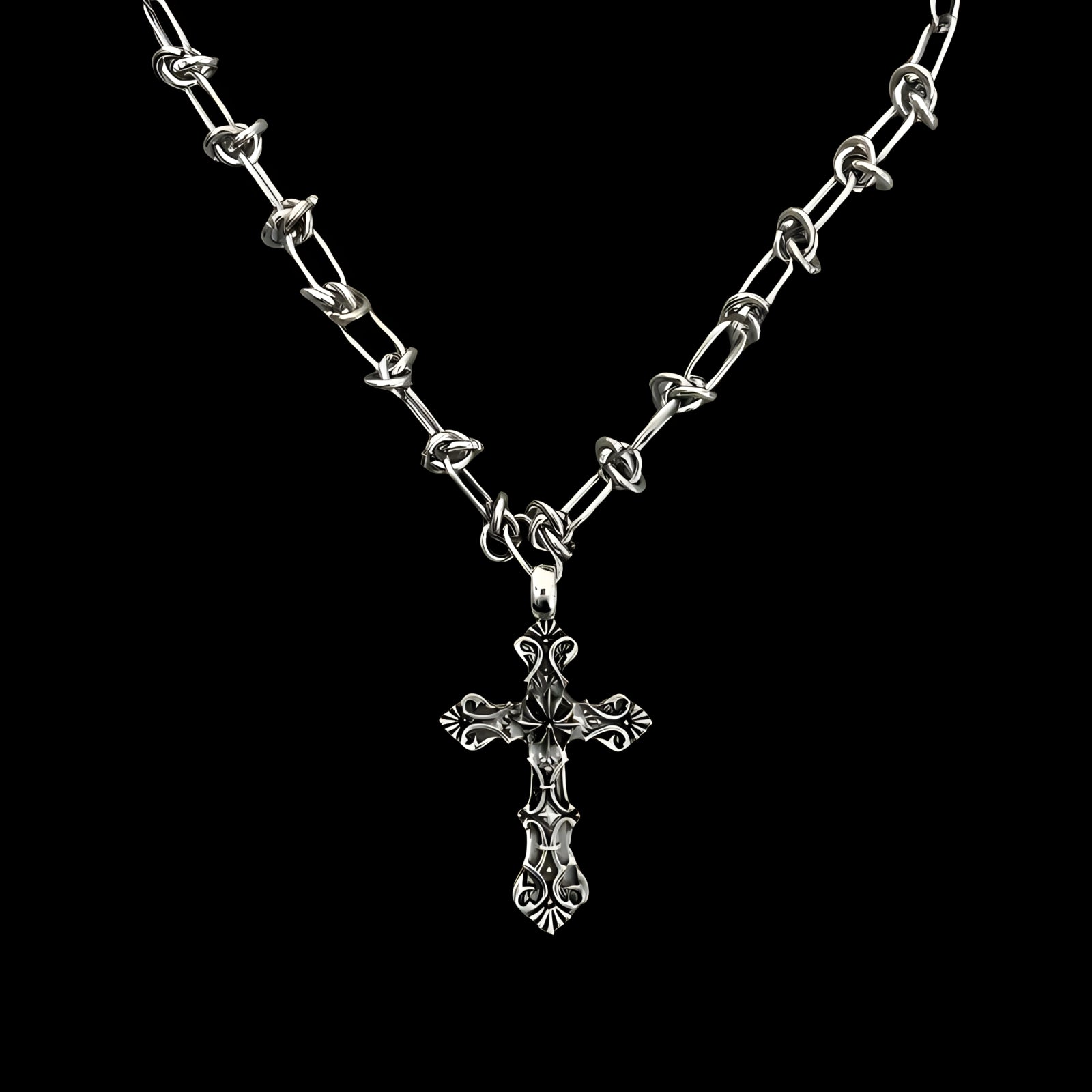 Barbed Cross Necklace