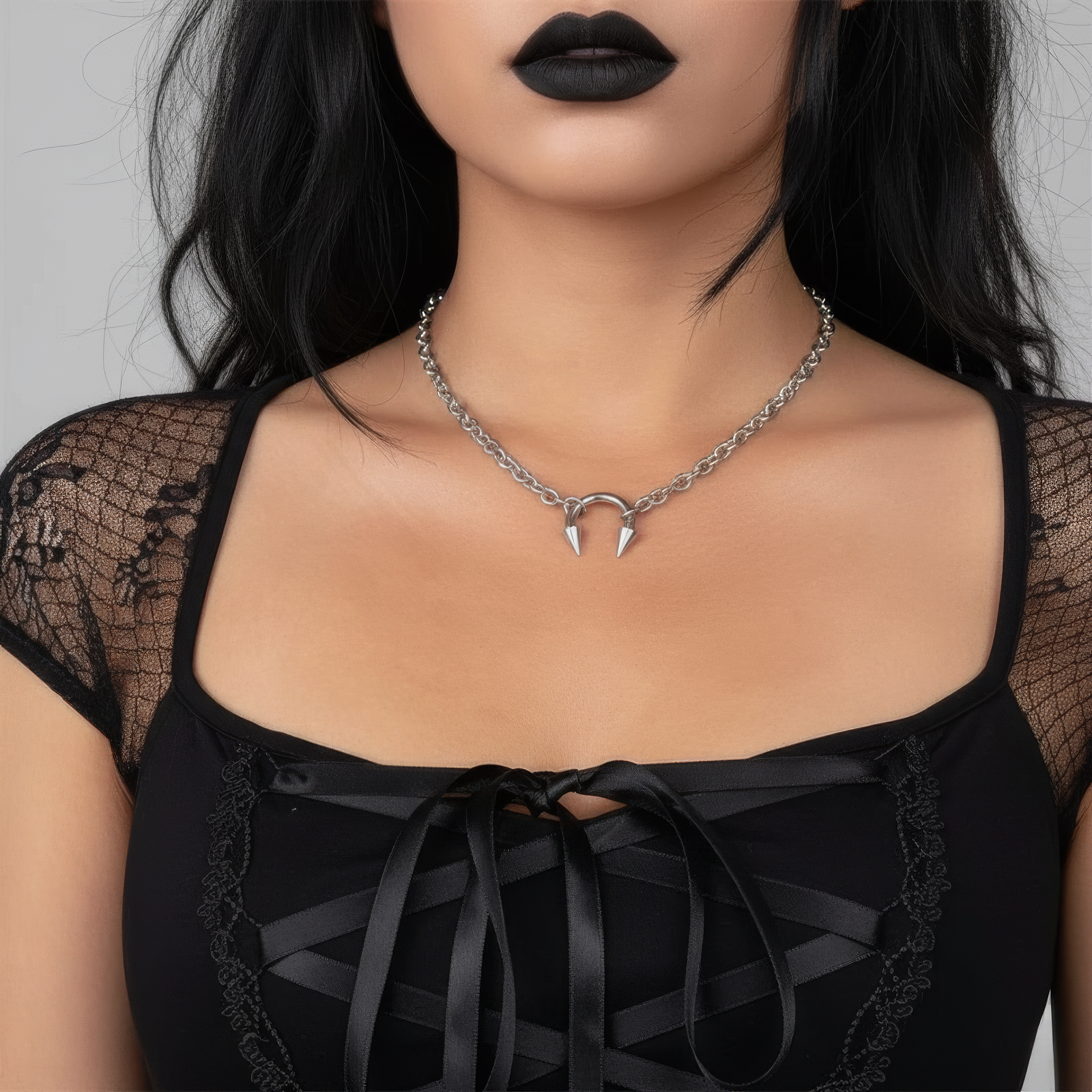 Double Spike Necklace