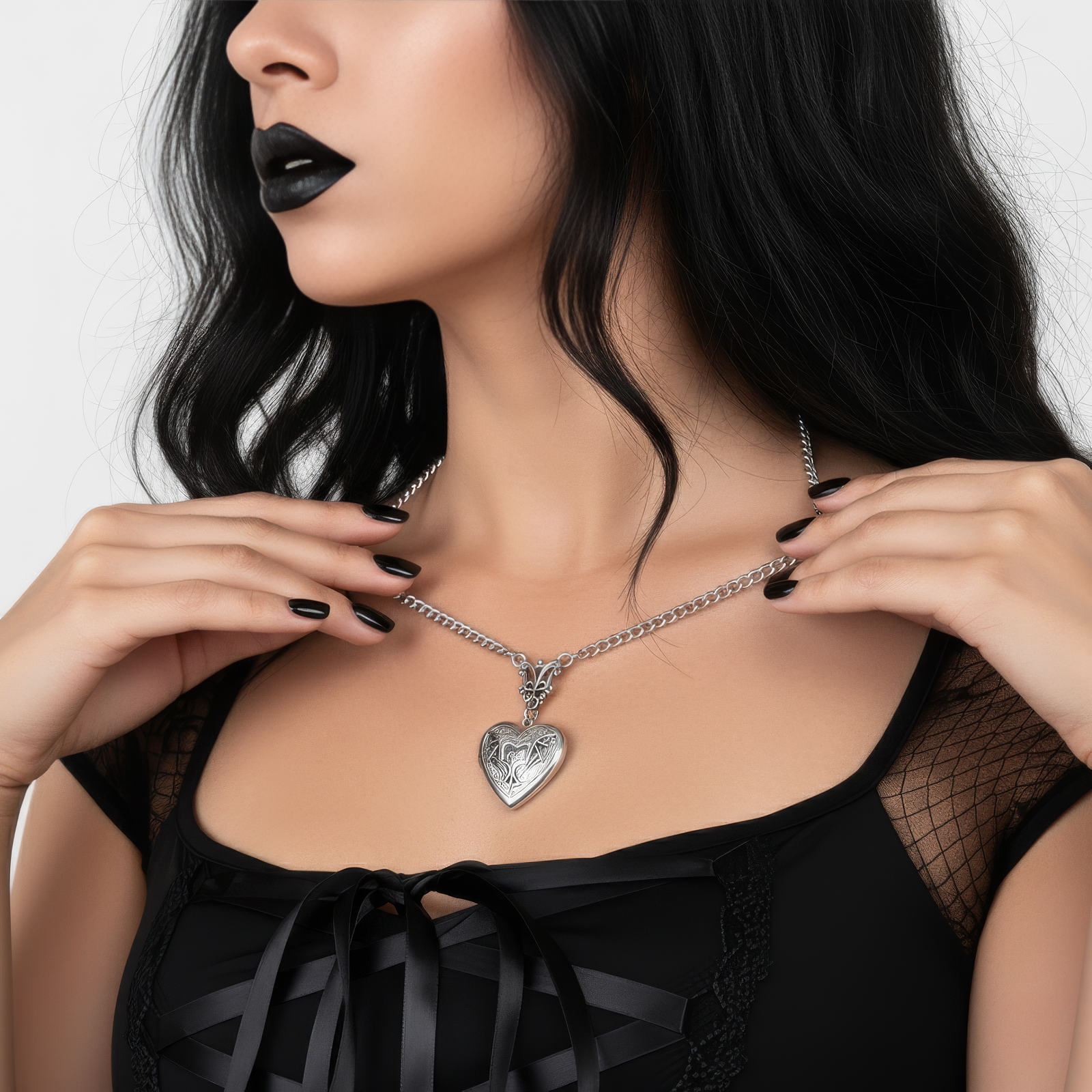 Bat Locket Necklace