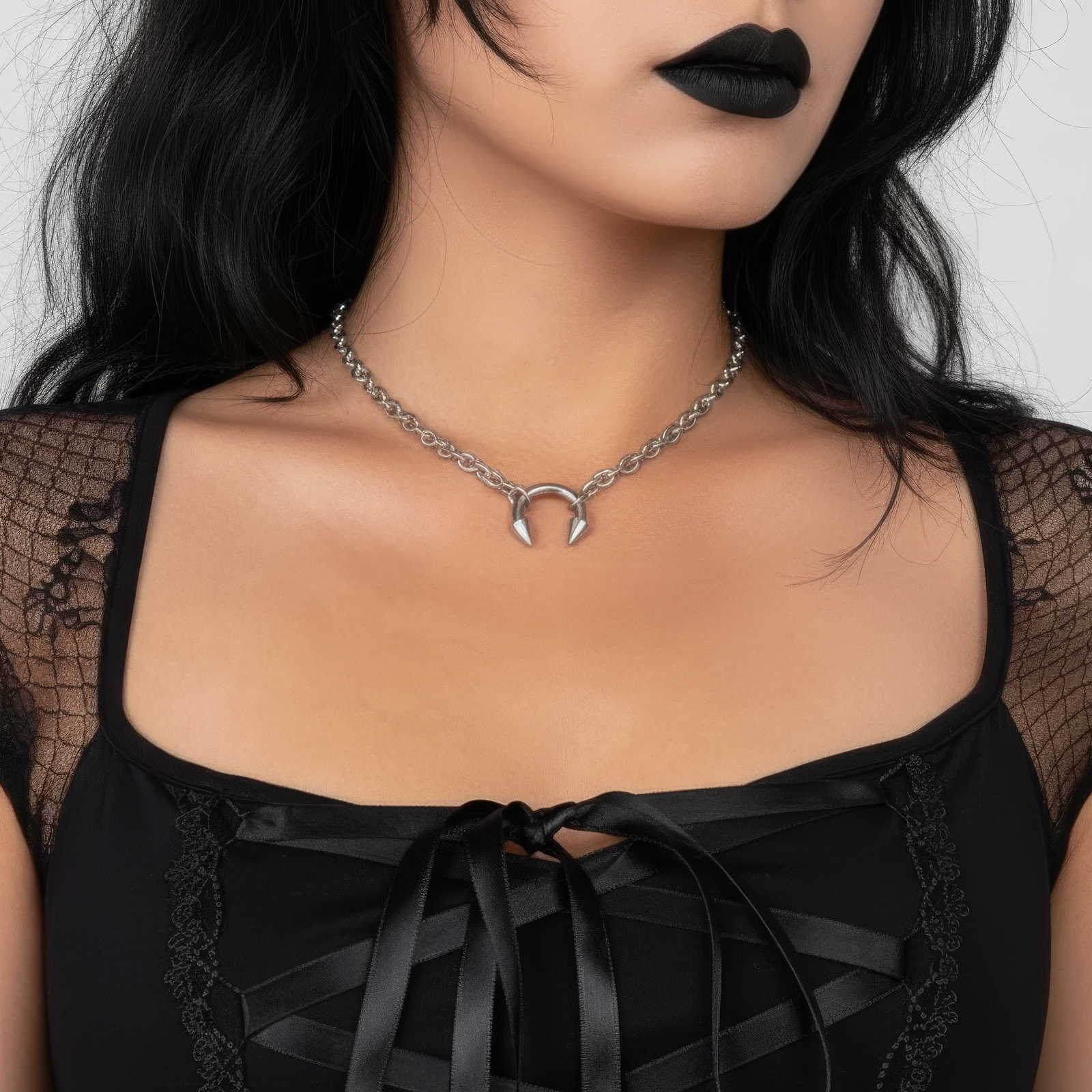 Double Spike Necklace