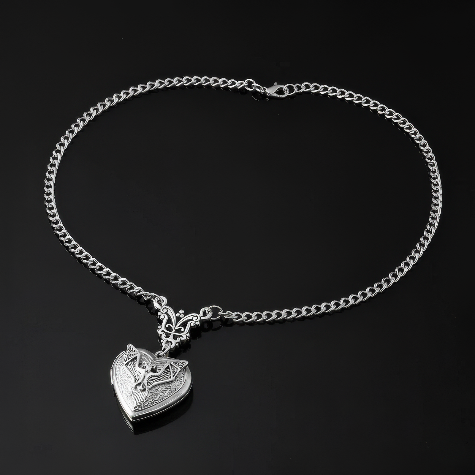 Bat Locket Necklace