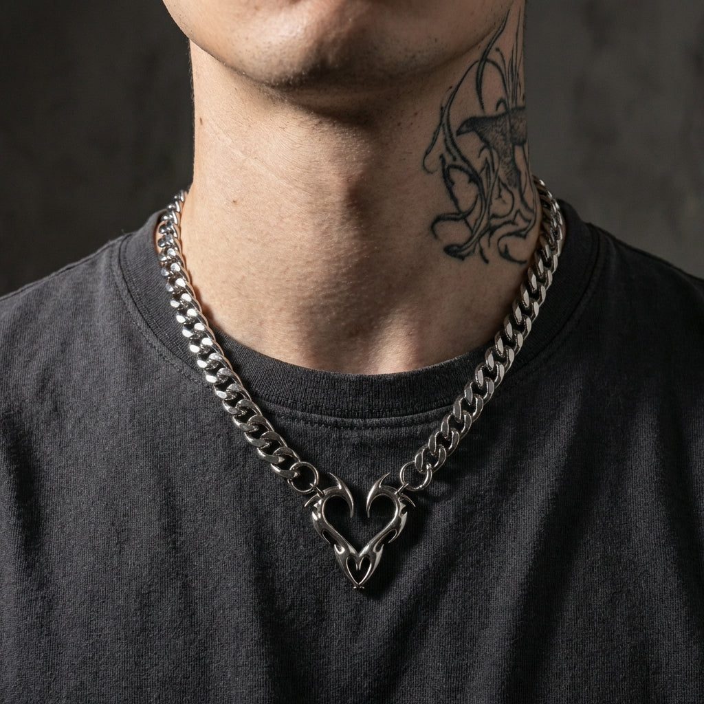 Barb Heart Necklace