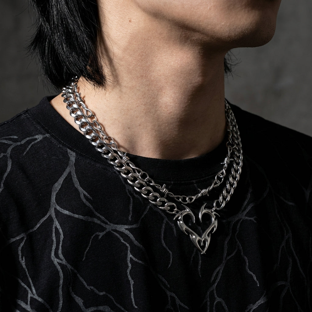Barb Heart Necklace