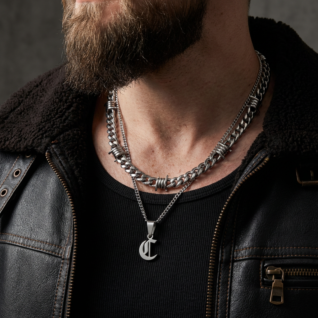 Gothic Letter Necklace