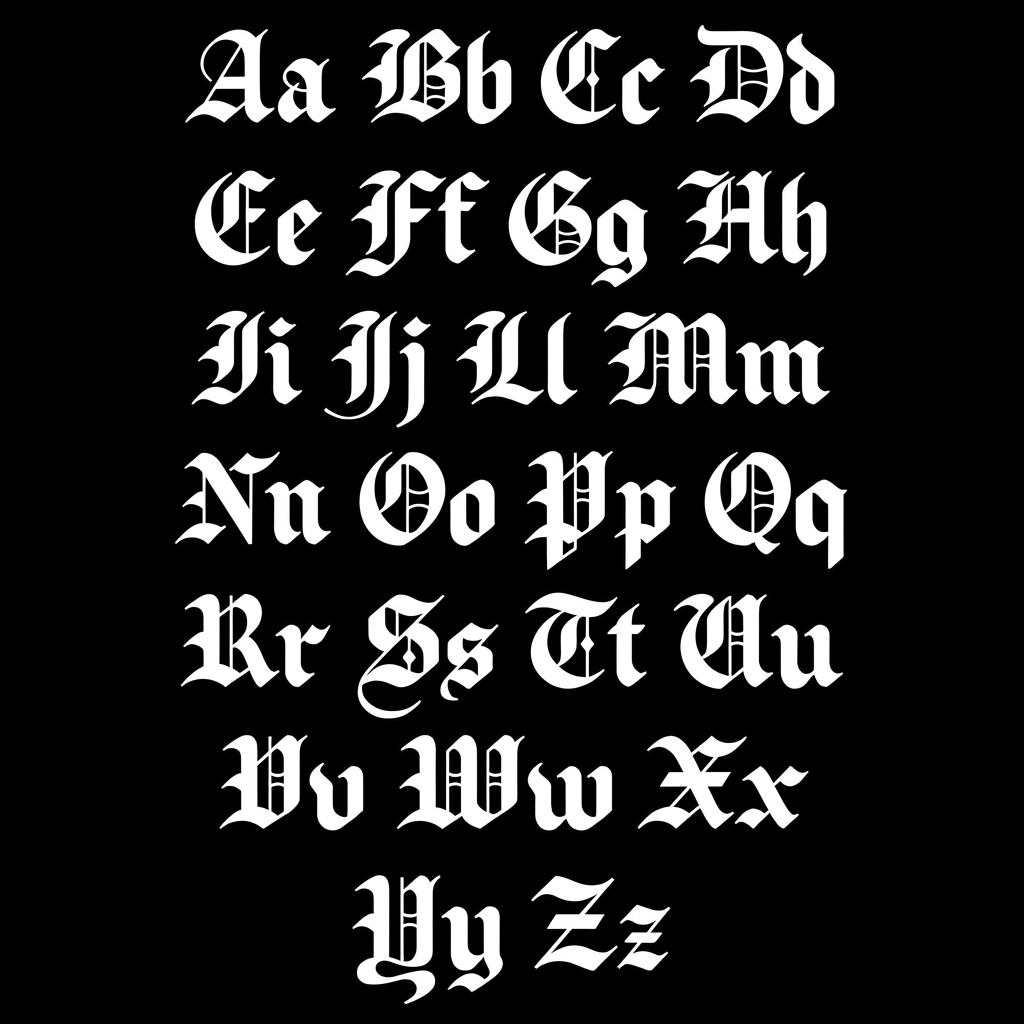 Gothic Letter Necklace