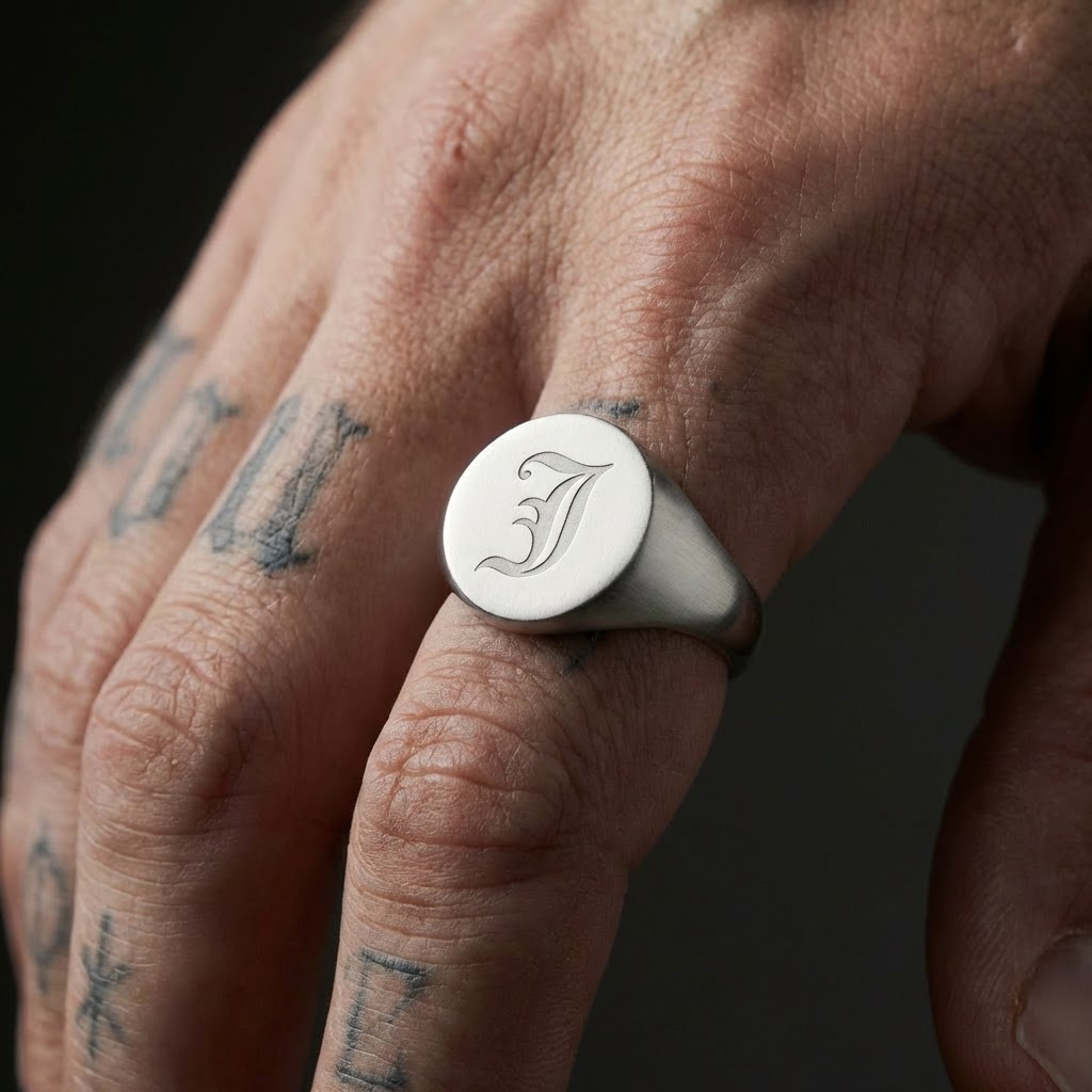 Custom Circle Signet Ring