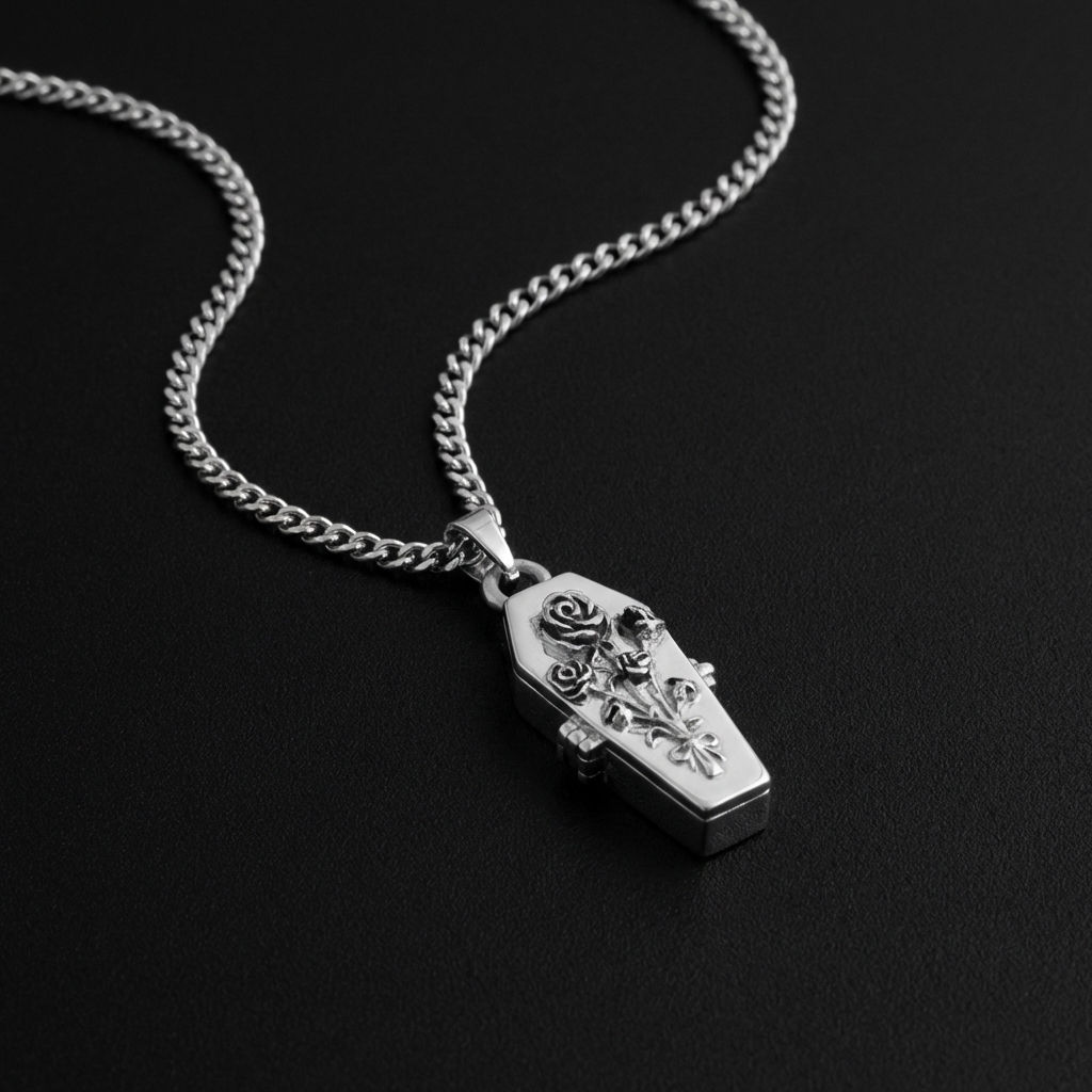 Coffin Locket Necklace
