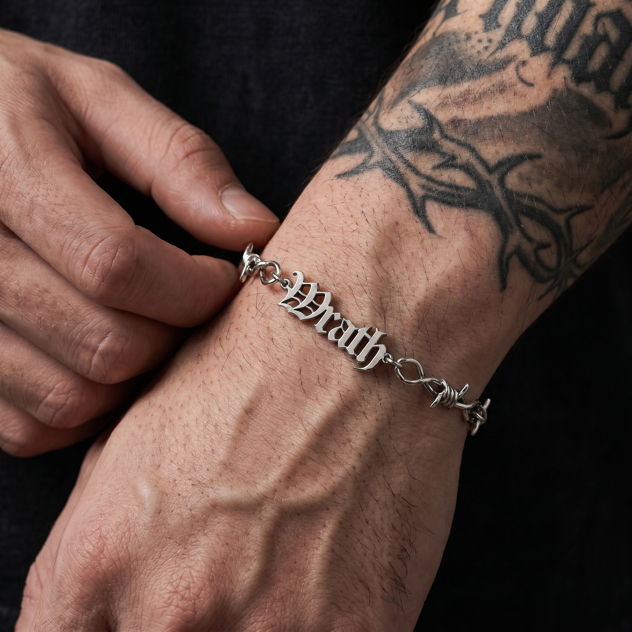 Barb Wire Name Bracelet