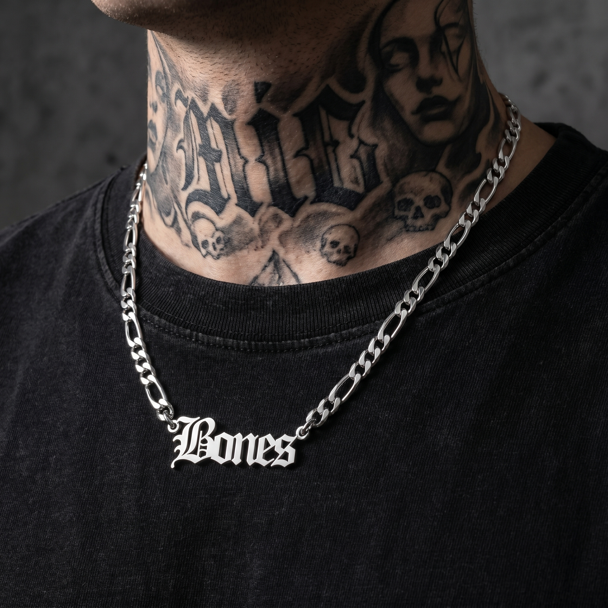 Old English Name Necklace