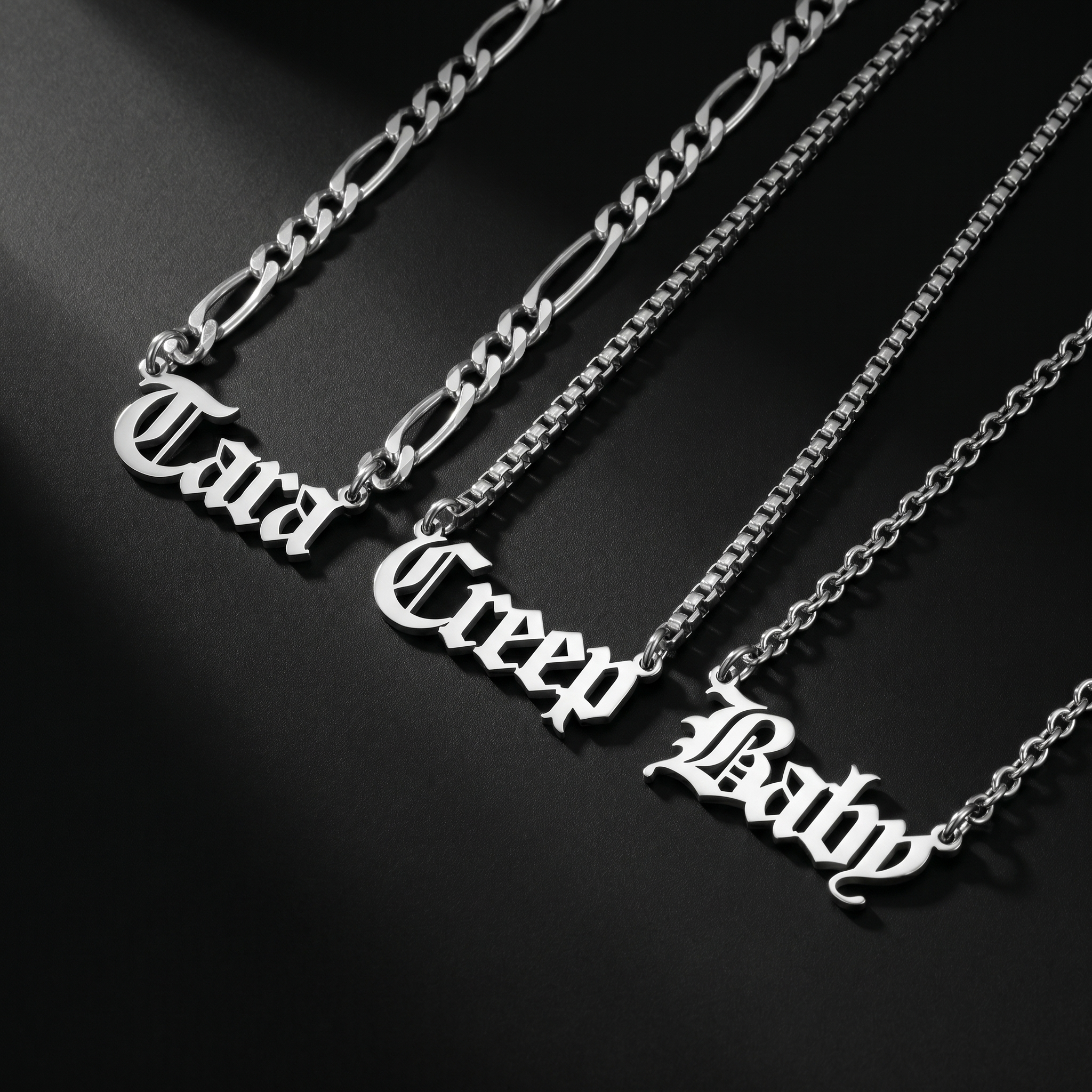 Old English Name Necklace