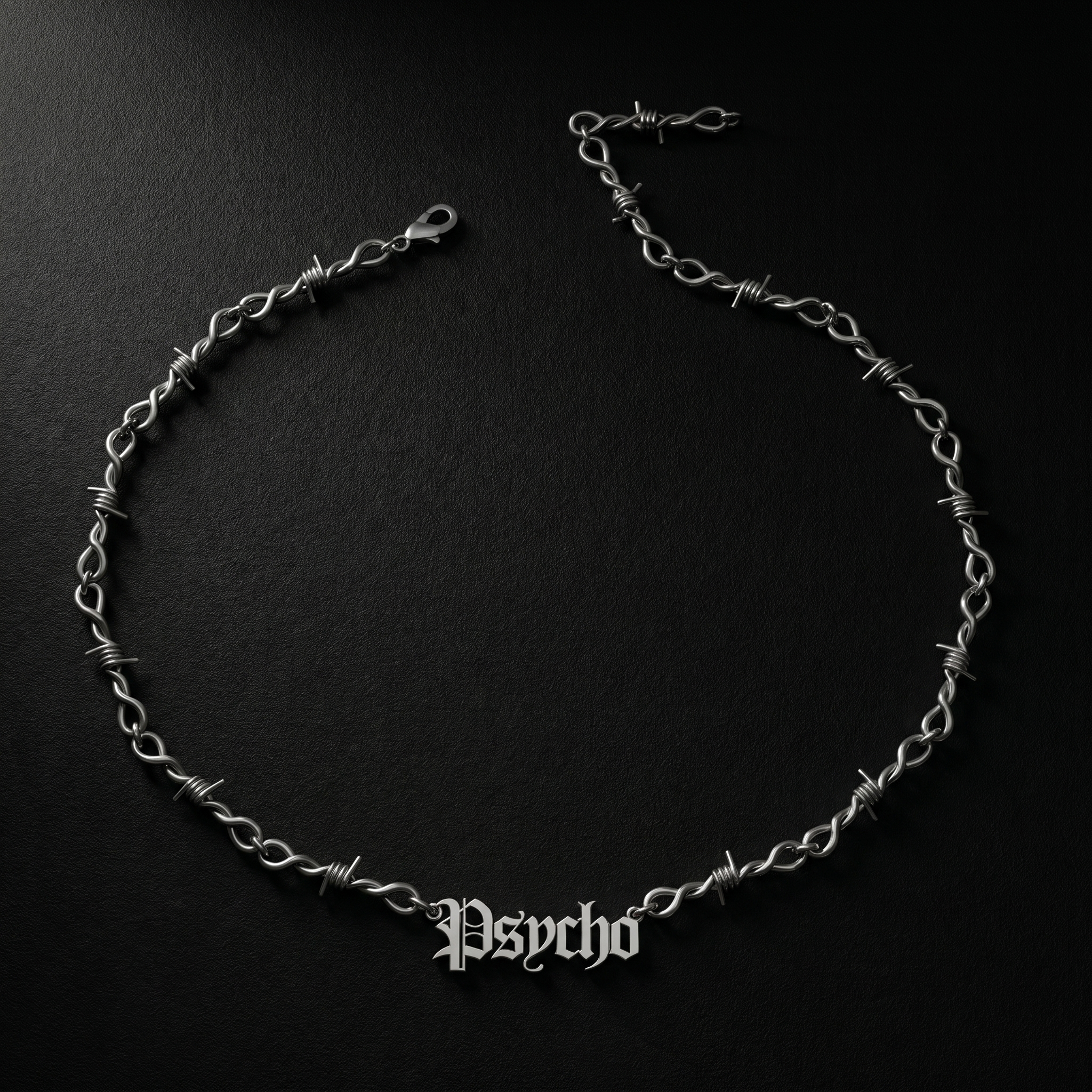 Barb Wire Name Necklace
