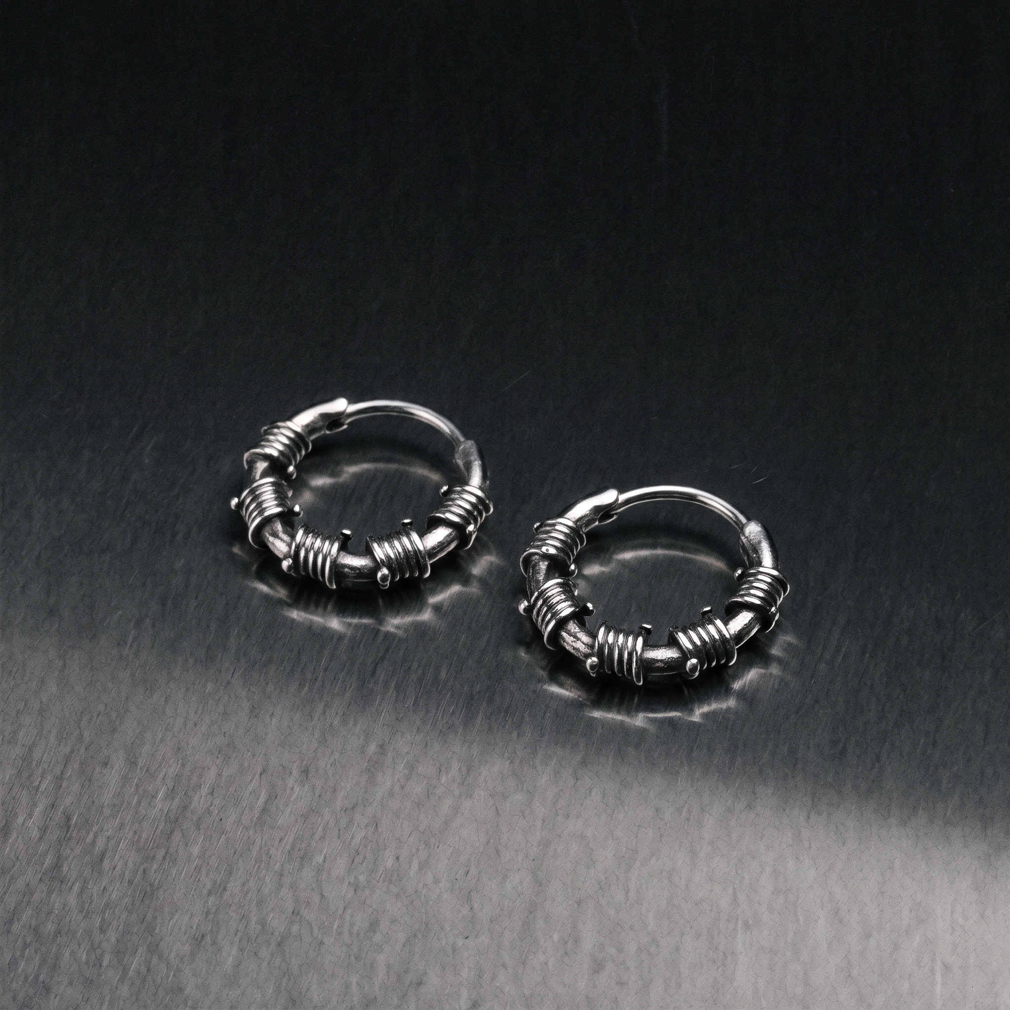 Barb Wire Hoop Earrings