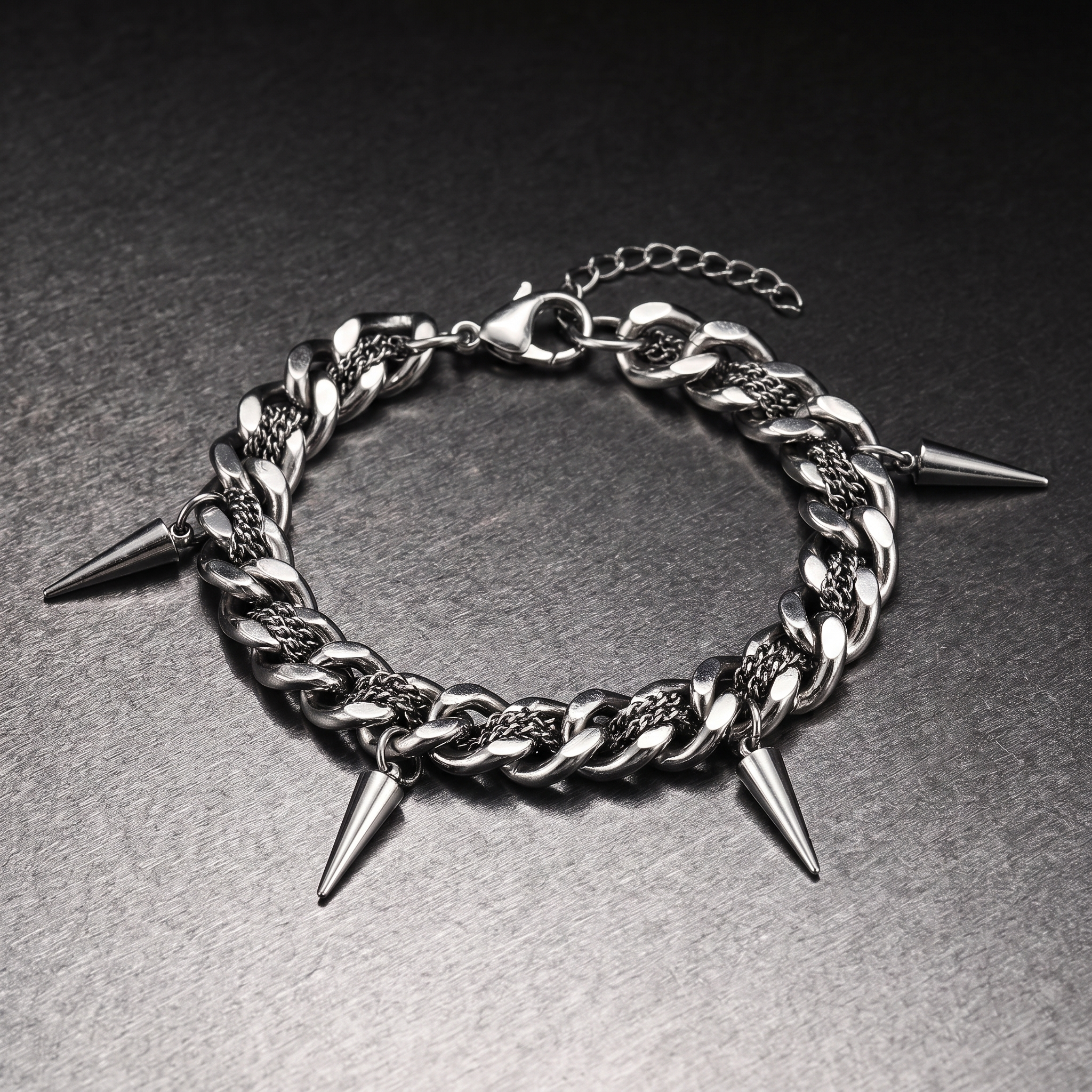 Spiked Cuban Bracelet