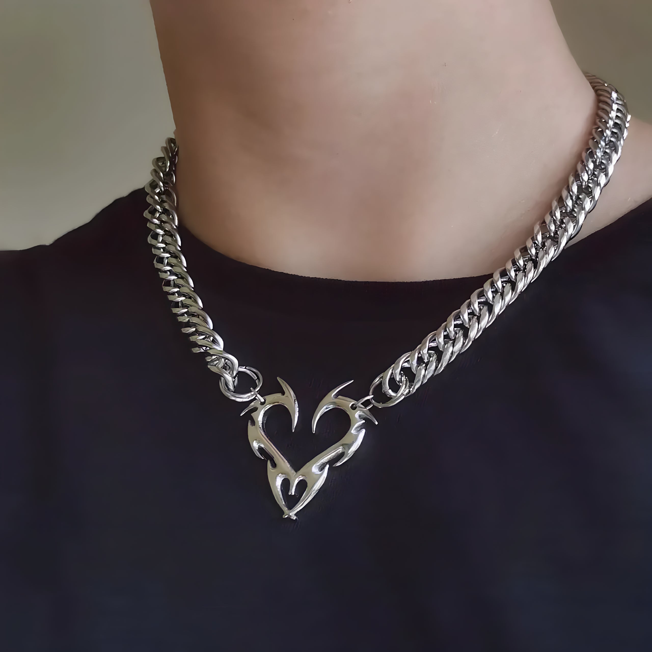 Barb Heart Necklace