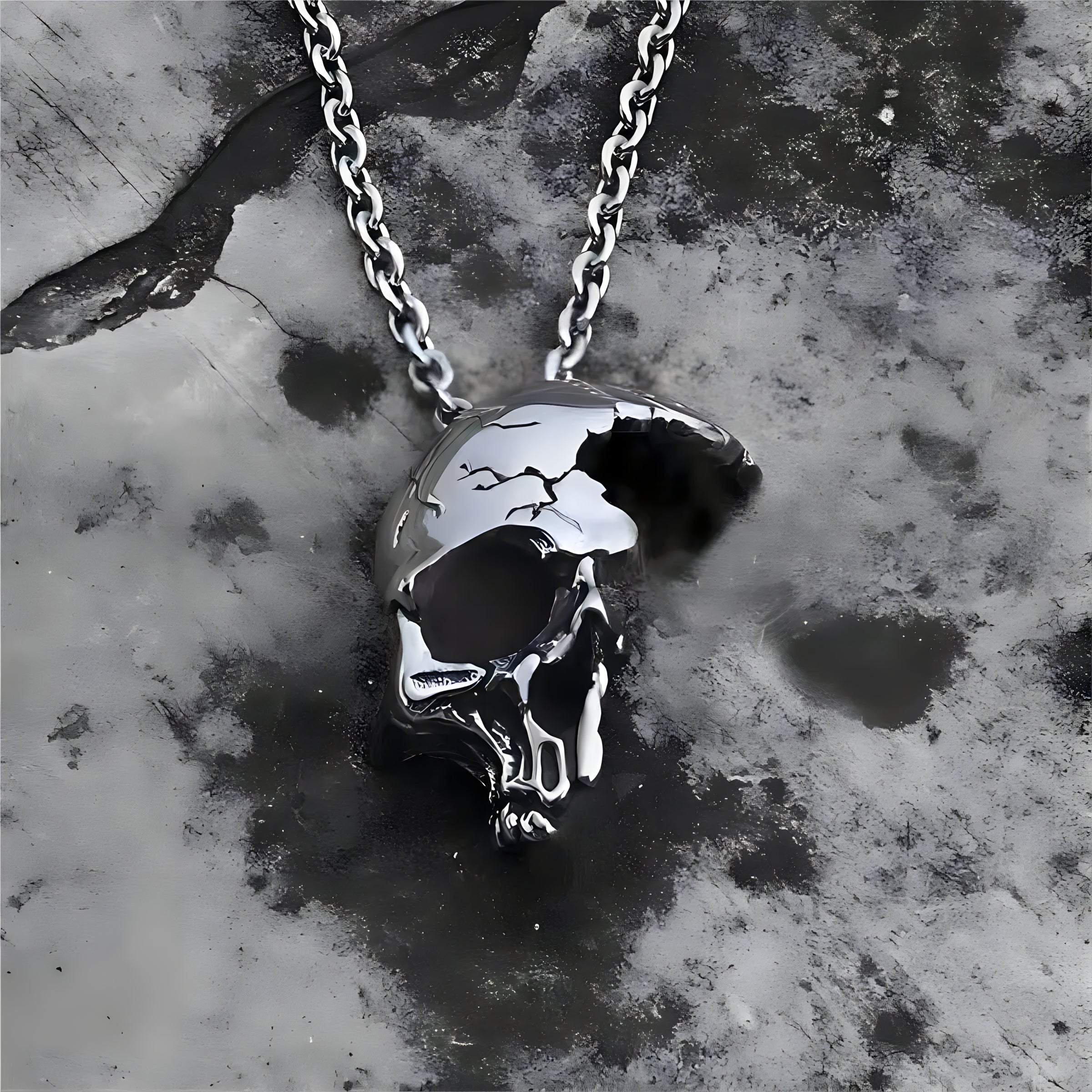 Shattered Skull Necklace