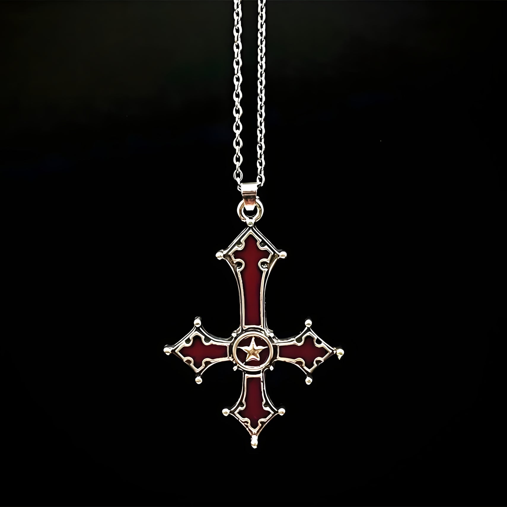 Inverted Cross Necklace