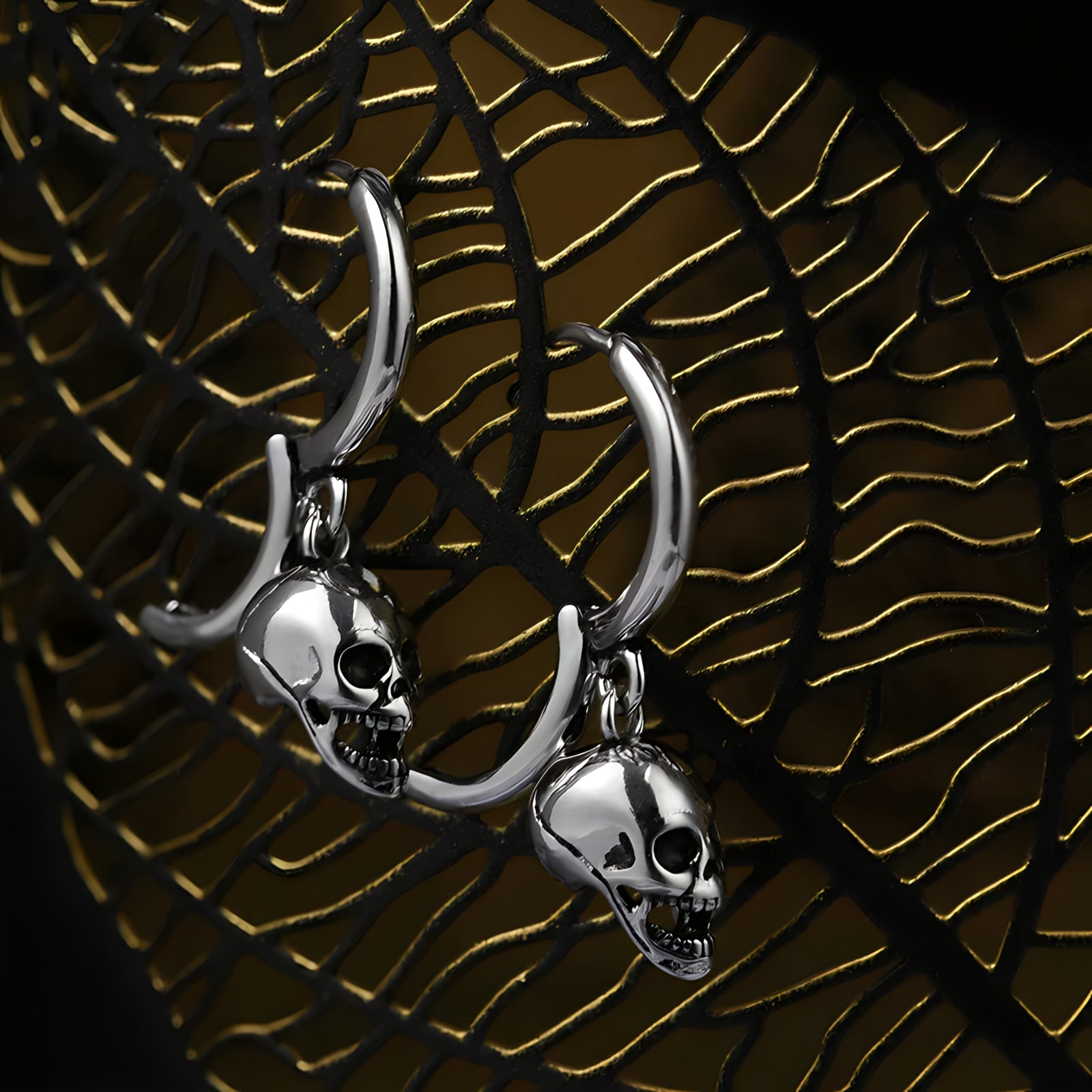 Death Hoop Earrings