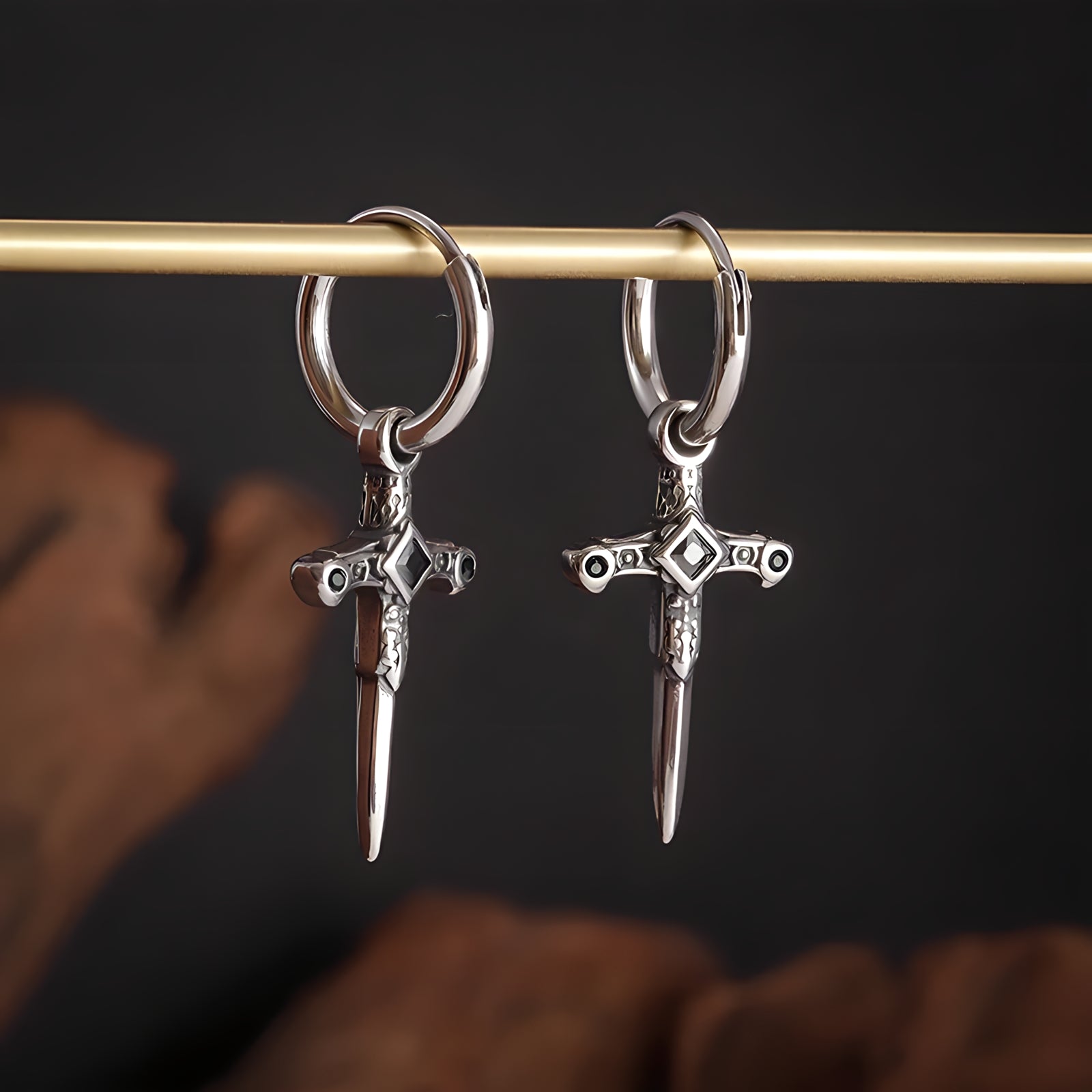 Dagger Hoop Earrings