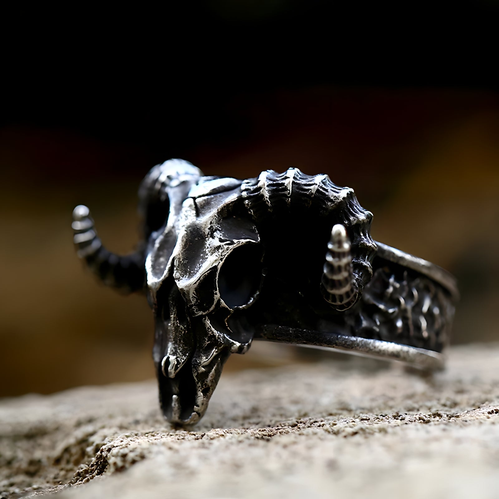 Ram Skull Ring