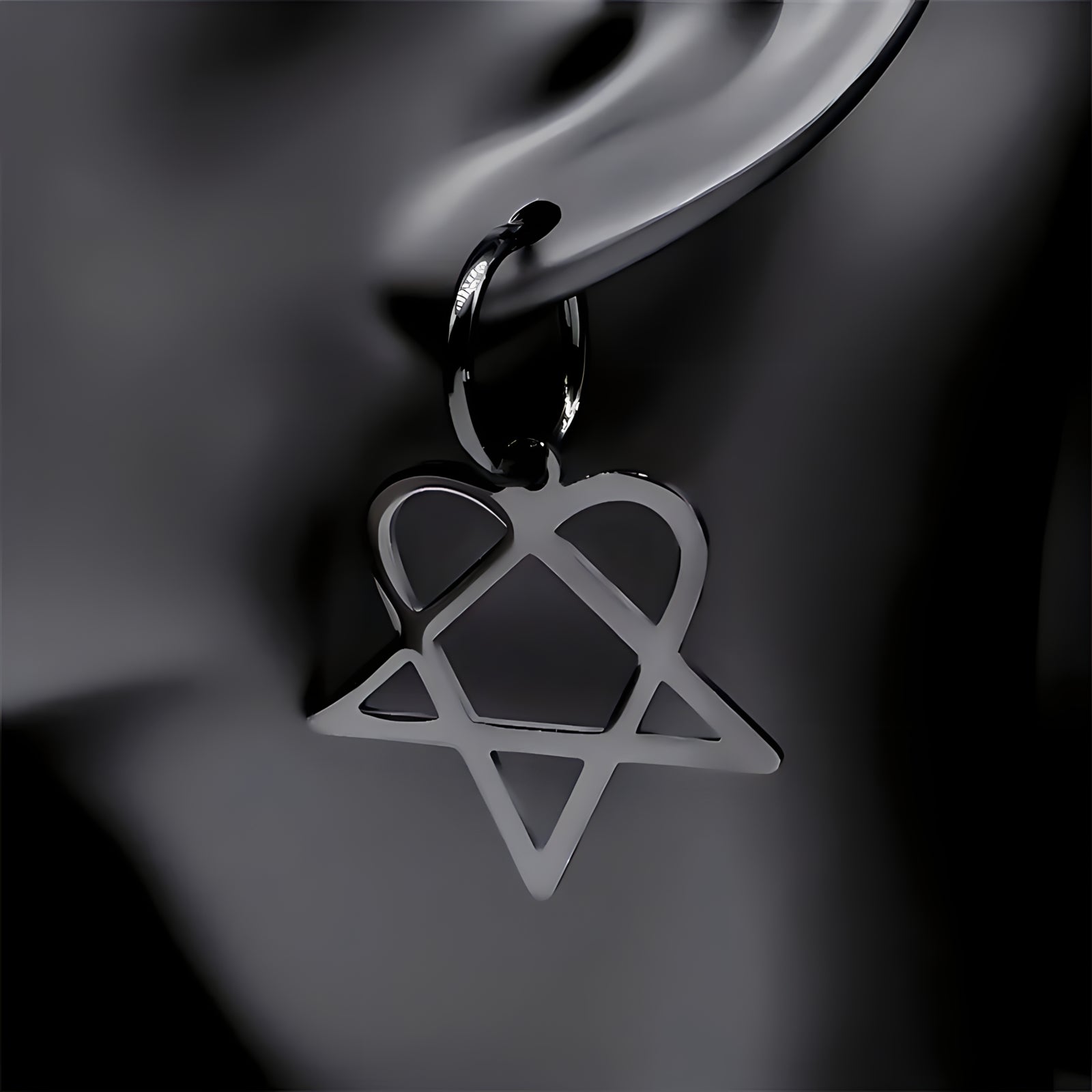 Heartagram Earrings