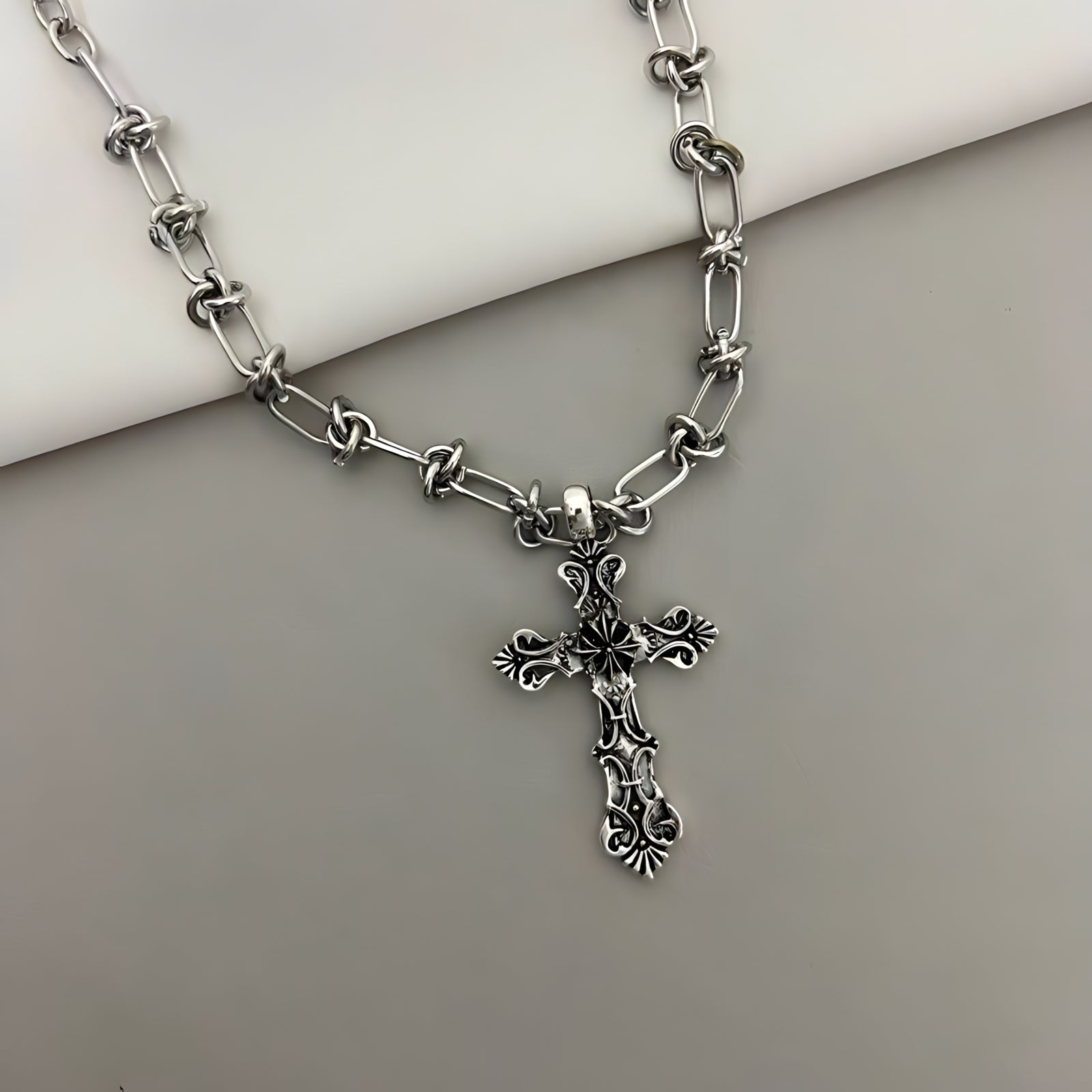 Barbed Cross Necklace