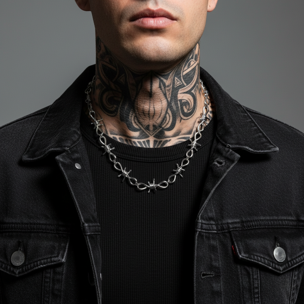 Twisted Barb Wire Necklace